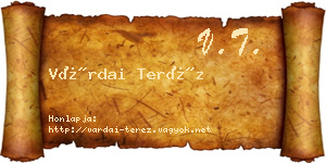 Várdai Teréz névjegykártya